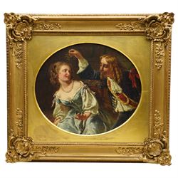 Attrib. Edward Matthew Ward RA (British 1816-1879): King Charles I Offering Henrietta Mari...